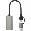 Адаптер USB-C + USB A to RJ45 Ethernet 100Mbps XO (HUB018.black) - Image 2