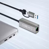 Адаптер USB-C + USB A to RJ45 Ethernet 100Mbps XO (HUB018.black) - Image 4