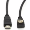 Кабель мультимедійний HDMI M to HDMI M 1.5m V1.4 90° corner black Merlion (YT-HDMI(M)/(M)HS-1.5m-90°) - Image 2