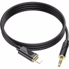 Кабель мультимедійний Lightning to 3.5mm M 1.0m silicone black HOCO (6942007625494) - Image 2