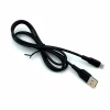 Дата кабель USB 2.0 AM to Micro 5P 1.0m 2.4A silicone black Denmen (DM-D01V-BK) - Image 4
