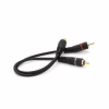 Кабель мультимедийный 1xRCA F to 2xRCA M 0.2m black Voltronic (YT-RCA(F)/2хRCA(M)-0,2CuB) - Image 2