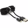 Дата кабель USB 2.0 to Lightning 2.0m 2A magnetic nylon black PiPo (18166) - Image 3