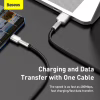 Дата кабель USB 2.0 AM to USB-C 2.0m 6A 66W Black Baseus (CAKF000201) - Image 7