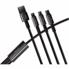 Дата кабель USB 2.0 AM to Lightning + Micro 5P + Type-C 1.5m 3.5A black Baseus (CAMLTWJ-01) - Image 2