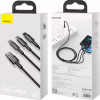 Дата кабель USB 2.0 AM to Lightning + Micro 5P + Type-C 1.5m 3.5A black Baseus (CAMLTWJ-01) - Image 3