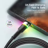 Дата кабель USB 2.0 AM to USB-C 1.0m 3A LED black Essager (EXCT-XCD01) - Image 4