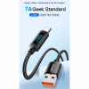 Дата кабель USB 2.0 AM to USB-C 1.0m 7A LED black Essager (EXCT-XY01-P) - Image 2