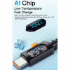 Дата кабель USB 2.0 AM to USB-C 1.0m 7A LED black Essager (EXCT-XY01-P) - Image 3