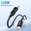 Дата кабель USB-C to USB-C 1.0m 100W LED black Essager (EXCTT1-XY01-P) - Image 2