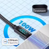 Дата кабель USB-C to USB-C 1.0m 100W LED black Essager (EXCTT1-XY01-P) - Image 4