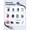 Дата кабель USB-C to USB-C 0.5m 3A 60W 90° corner US255 black/gray Ugreen (50122) - Image 7