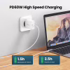 Дата кабель USB-C to USB-C 0.5m 3A 60W US264 white Ugreen (60517) - Image 4