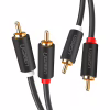 Кабель мультимедійний 2xRCA M to 2xRCA M 2.0m AV104 black UGREEN (10518) - Image 2