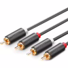 Кабель мультимедійний 2xRCA M to 2xRCA M 2.0m AV104 black UGREEN (10518) - Image 3