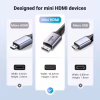 Кабель мультимедійний HDMI M to HDMI mini M 1.0m 8K HD163 black Ugreen (15514) - Image 6