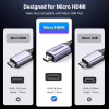 Кабель мультимедійний HDMI M to HDMI micro M 1.0m V2.1 8K60Hz HD164 black Ugreen (15516) - Image 7