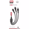 Дата кабель USB 2.0 AM to Lightning + Micro 5P + USB-C 3A black XO (CB-23U3-BK) - Image 2