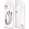 Дата кабель USB 2.0 AM to Lightning + Micro 5P + USB-C 3A black XO (CB-23U3-BK) - Image 3