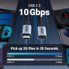 Дата кабель USB-C M/F 0.5m 5A USB 3.1 Gen2 10Gbps black Ugreen (80810) - Image 3