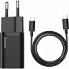 Зарядное устройство Baseus 1xUSB 25W (USB-C) + Cable Type-C black (TZCCSUP-L01) - Image 7