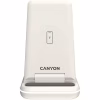Зарядное устройство Canyon WS-304 Foldable 3in1 Wireless charger Cosmic Latte (CNS-WCS304CL) - Image 2