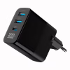 Зарядний пристрій Gembird 2хUSB-A (QC3.0 18W) + 1хType-C (PD20W) LCD black (TA-UC-PDQC30LCD-BK-02) - Image 3