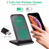 Зарядний пристрій Choetech 15W Fast Wireless Charging Stand 2coils black (T555-F-BK) - Image 6