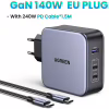 Зарядний пристрій Ugreen 3xUSB 140W (2хUSB-C+USB-A) Gan CD289 with C to C Cable 1.5m (90549) - Image 3