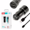 Зарядний пристрій XO TZ09 2.4A/2 USB + cable Type-C Black (XO-TZ09T-BK) - Image 3