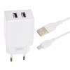 Зарядний пристрій XO L75 2USB/2.4A + MicroUSB White (XO-L75-M) - Image 4