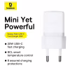 Зарядний пристрій Baseus Palm Fast Charger 1C 20W + Cable 1.0m Type-C 60W white (P10111602213-01) - Image 6