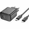 Зарядний пристрій HOCO CS22A Value USB-C PD30W + cable USB-C to Lightning Black (6942007609920) - Image 3