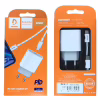 Зарядний пристрій Denmen USB-C PD20W 3.6A + cable USB-C to USB-C white (DM-DC06T-WH) - Image 5