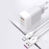 Зарядний пристрій XO 1xUSB QC3.0 18W + 2xUSB 2.4A + cable USB-C white (L72-TC-WH) - Image 6