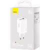 Зарядное устройство Baseus 2xUSB-C 65W + 1xUSB GaN + cable USB-C to USB-C 100W 1.0m white (CCGP120202) - Image 6
