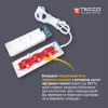 Мережевий подовжувач TECCO 1.5м 2 поста white (8681277843433) - Image 4