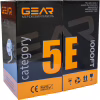 Кабель сетевой UTP 305м, cat.5e, CCA(25%), 4*2*0,51, PVC, indoor, grey GEAR (GEC-UTPCCA25051305) - Image 2
