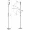 Торшер Videx LED торшер підлоговий чорний14W 3000-5500K 220V (VL-TF07B) - Image 3