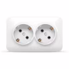 Розетка Videx BINERA IP20 зовнішня 2ая із заземленням біла (VF-BNS22G-W) - Image 2