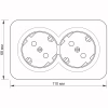 Розетка Videx BINERA IP20 наружная 2ая с заземлением белая (VF-BNS22G-W) - Image 4
