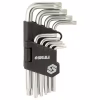 Ключ Sigma набір TORX 9шт T10-T50 CrV, короткі з отвором (4022211) - Image 2