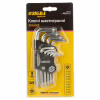 Ключ Sigma набір TORX 9шт T10-T50 CrV, короткі з отвором (4022211) - Image 8