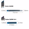 Чорнило для пір'яних ручок Parker Картриджі Quink / 5шт темно сині (11 410BLB) - Image 2