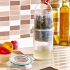 Пищевой контейнер Irak Plastik Fresh круглий 1,5 л з друшляком прозорий (5376) - Image 3