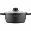 Каструля Ardesto Gemini Anzio скляна кришка 20 см 2,5 л чорна (AR2420GE) - Image 2
