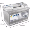 Акумулятор автомобільний Varta BlueDynamicEFB70AhЕв(-/+)(760EN) N70 (570500076) - Image 3