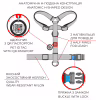 Шлея для собак WAUDOG Nylon з QR паспортом анатомічна H-подібна "ВАУ" S (5606) - Image 4