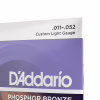 Струни для гітари D'Addario Phosphor Bronze Custom Light (11-52) (EJ26) - Image 4
