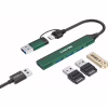 Концентратор Canyon hub DS-02 4in1 USB-A/C Green (CNS-TDS02GR) - Image 3